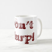 音を立てて飲まないで下さい! コーヒーマグカップ (正面右)