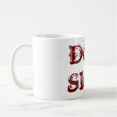 音を立てて飲まないで下さい! コーヒーマグカップ (左)