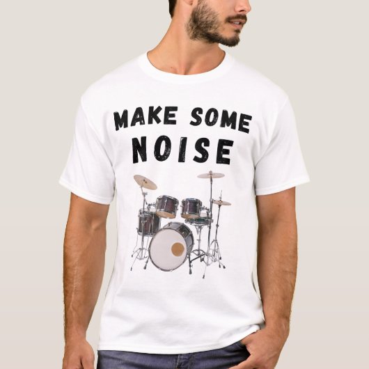 音を立てる:ドラム Tシャツ (正面)