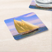 音を鳴らす スクエアペーパーコースター (アングル)