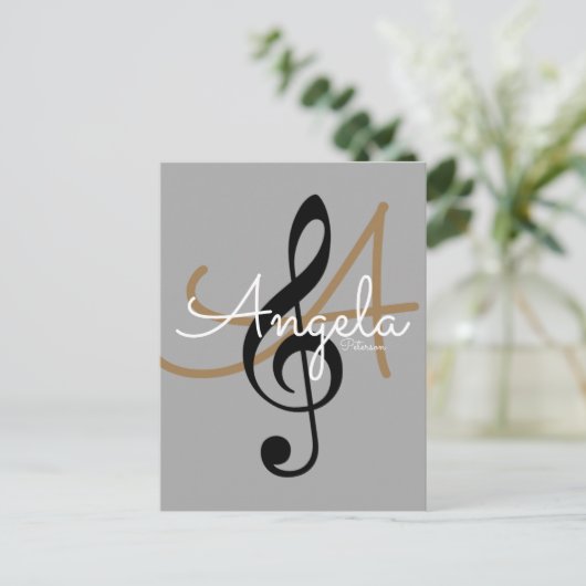 音インスパイア楽，名前を持つ高音のクレフ、 音符記号クール, ポストカード (スタンド正面)
