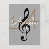 音インスパイア楽，名前を持つ高音のクレフ、 音符記号クール, ポストカード (正面)