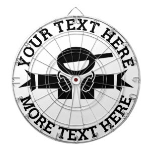 音カスタム楽DEロゴ付きカッコいいのダートボード ダーツボード