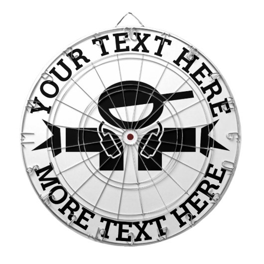 音カスタム楽DEロゴ付きカッコいいのダートボード ダーツボード (正面)