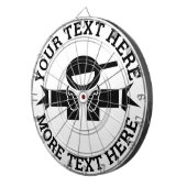 音カスタム楽DEロゴ付きカッコいいのダートボード ダーツボード (正面右)