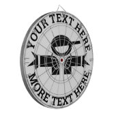 音カスタム楽DEロゴ付きカッコいいのダートボード ダーツボード (正面左)