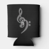 音カッコいい楽 – 高音と低音のクレフ、 音符記号クーラーボックス 缶クーラー (裏面)