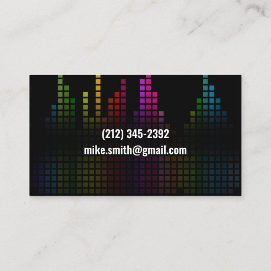 音カラフルバー等化器 名刺 (裏面)