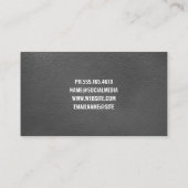 音カラフルバー等化器 | 革の背景 名刺 (裏面)