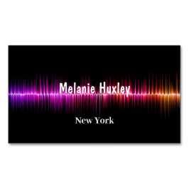 音カラフル波 マグネット名刺