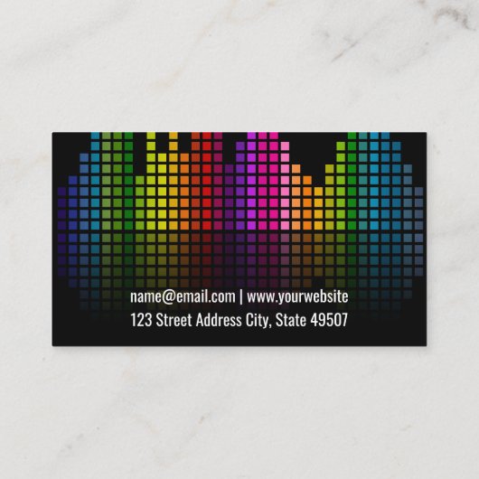 音カラフル等化器 | 音楽 名刺 (裏面)