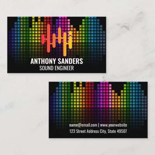 音カラフル等化器 | 音楽 名刺 (正面/裏面)