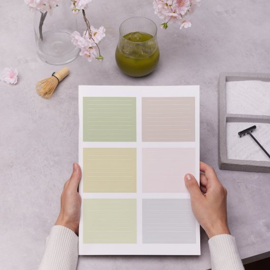 音カラフル自然色ブロック ノートパッド