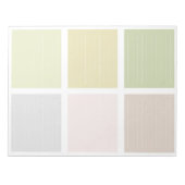 音カラフル自然色ブロック ノートパッド (正面)