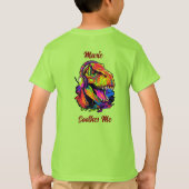 音サイケデリック波 – 抽象芸術カラースペクトル Tシャツ (裏面)