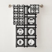 音スタイリッシュモダン音パターン バスタオルセット (インサイチュ)