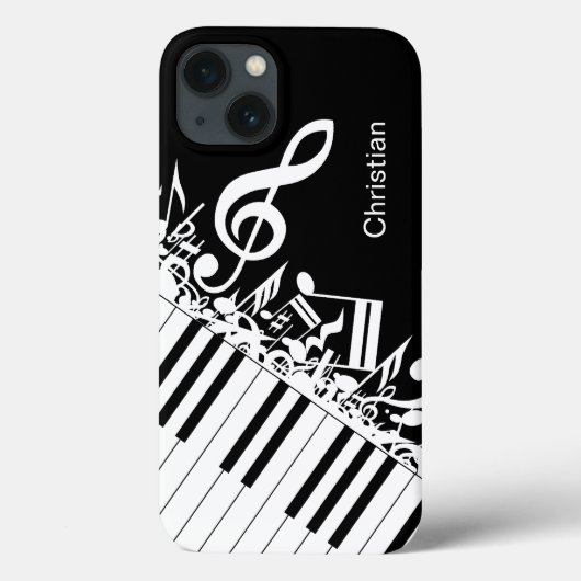 音パーソナライズされたクール音とピアノ鍵 Case-Mate iPhoneケース (裏面)