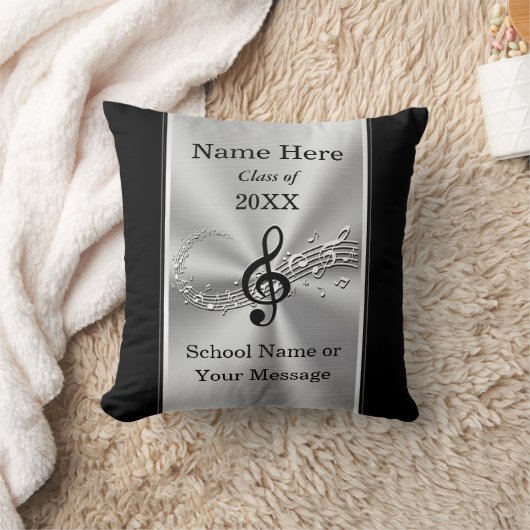 音パーソナライズされた楽生卒業の贈り物 クッション (ブランケット)