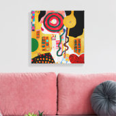 音ポップ・アートの楽 キャンバスプリント (インサイチュ (リビング))