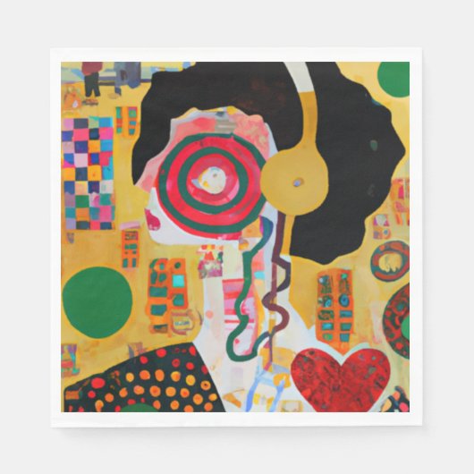 音ポップ・アートの楽 スタンダードランチョンナプキン (正面)