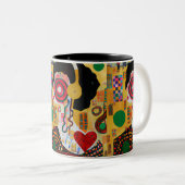 音ポップ・アートの楽 ツートーンマグカップ (正面右)