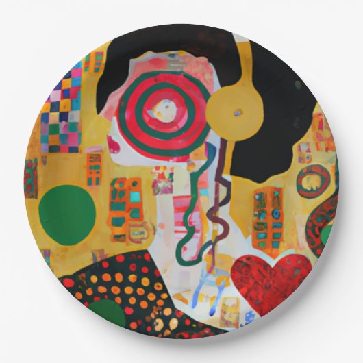 音ポップ・アートの楽 ペーパープレート (正面)