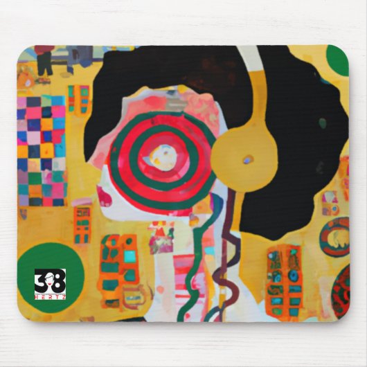 音ポップ・アートの楽 マウスパッド (正面)