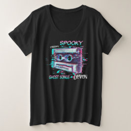 音不気味引用文ロボットナースハロウィーン プラスサイズTシャツ