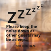 音保を下げて。ゲストは眠っている ウィンドウサイン (シート2)