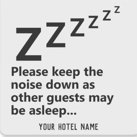 音保を下げて。ゲストは眠っている シール (正面)