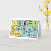 音声おもしろいセラピスト特別教育先生 カード (黄色い花)