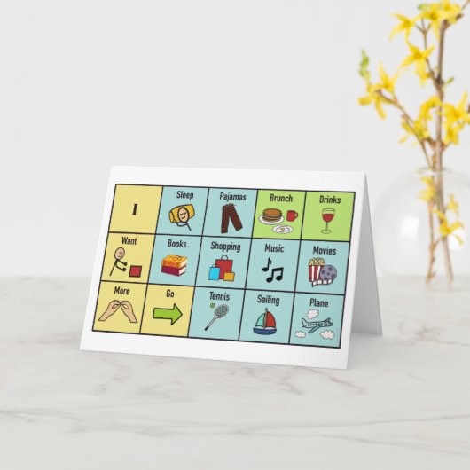 音声おもしろいセラピスト特別教育先生 カード (黄色い花)