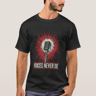 音声がマイクのグラフィックTシャツを死ぬことはない Tシャツ