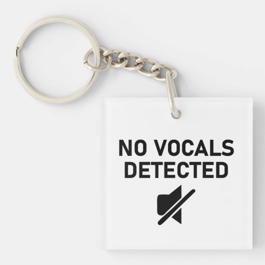 音声が検出されないオミニマルーディオデザイン キーホルダー (正面)