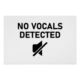 音声が検出されないオミニマルーディオデザイン ポスター