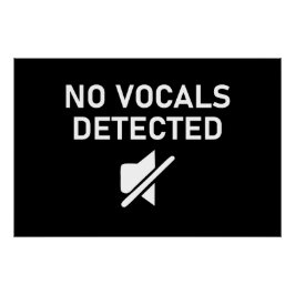 音声が検出されないオミニマルーディオデザイン ポスター