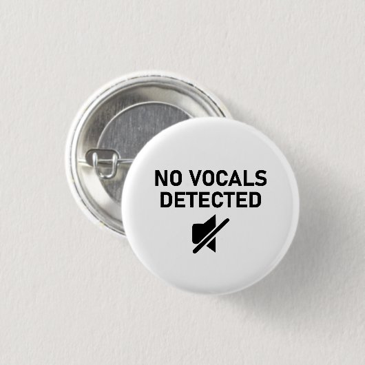 音声が検出されないオミニマルーディオデザイン 缶バッジ (正面&裏面)