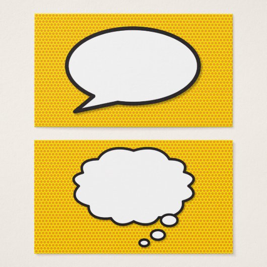 音声と考え気泡のおもしろいレトロ漫画書 (正面&裏面)