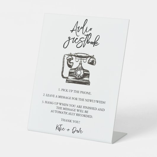 音声の結婚署名 台座サイン (正面)