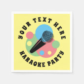 音声カスタムマイクのロゴ付きカラオケパーティーナプキン スタンダードカクテルナプキン (正面)