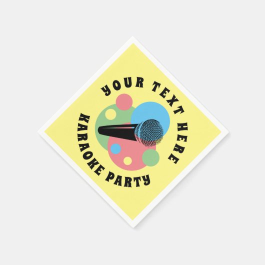 音声カスタムマイクのロゴ付きカラオケパーティーナプキン スタンダードカクテルナプキン (角)