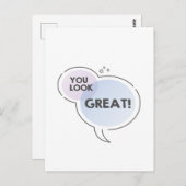 音声クラウド素晴らしで文字メッセージを表示する ポストカード (正面/裏面)