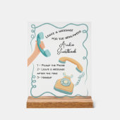 音声ゲストブックメッセージのドードルお洒落サイン アクリルサイン (正面)