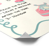 音声ゲストブックメッセージのドードルお洒落サイン ポスター (角)