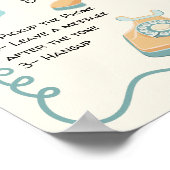 音声ゲストブックメッセージのドードルお洒落サイン ポスター (角)