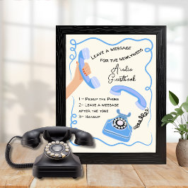 音声ゲストブックメッセージのドードルお洒落サイン ポスター