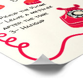 音声ゲストブックメッセージのドードルお洒落サイン ポスター (角)