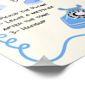 音声ゲストブックメッセージのドードルお洒落サイン ポスター (角)