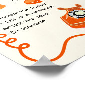 音声ゲストブックメッセージのドードルお洒落サイン ポスター (角)