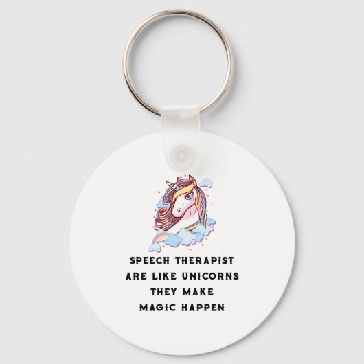音声セラピストはユニコーン音声セラピーに似ている キーホルダー (正面)
